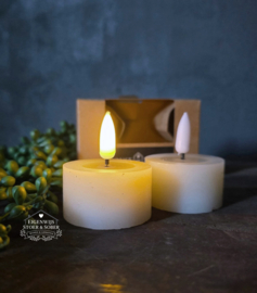 LED Waxinelichten Melting Ivoor | Set van 2