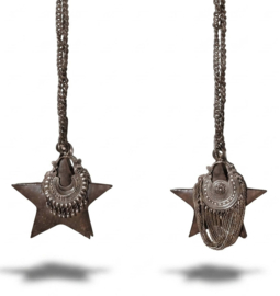 Metalen Ster met Sieraad | set van 2