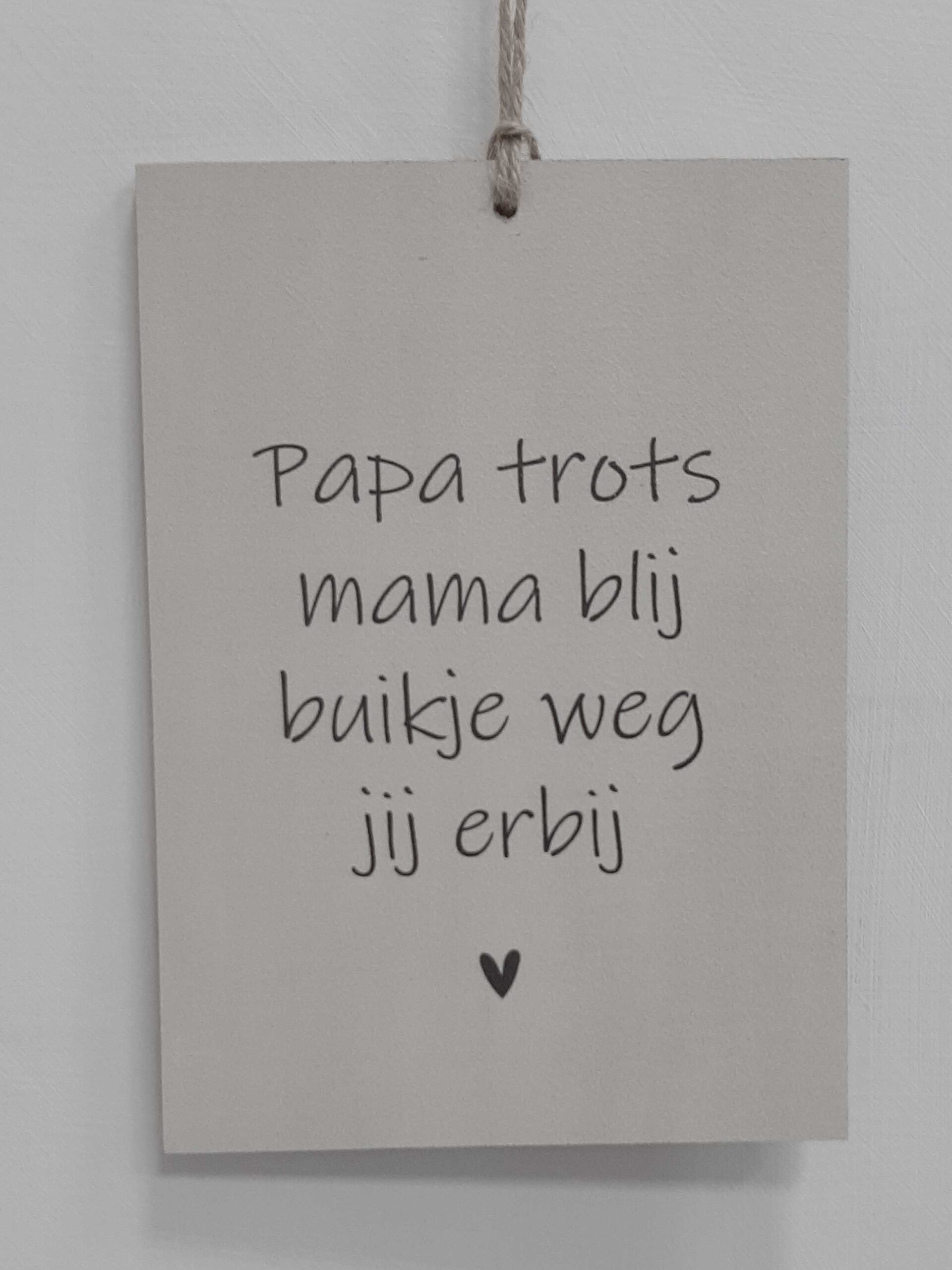 Baby Deco Bordje | Papa Trots