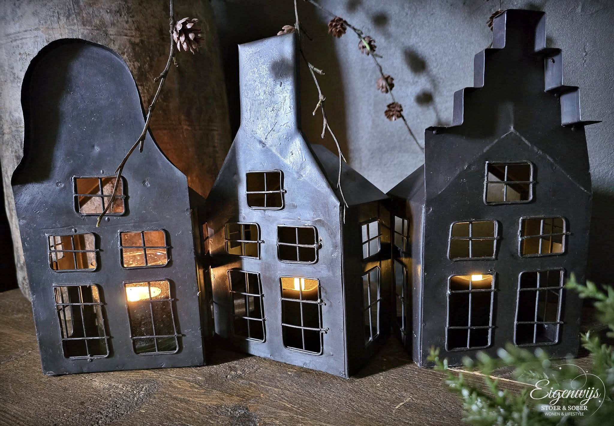 Set Metalen Huisjes