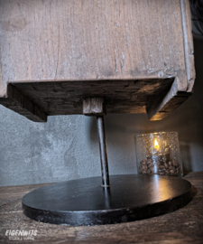 Zwaar Houten Ornament op Standaard