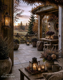 Tuinposter Herfst Landelijke Tuin