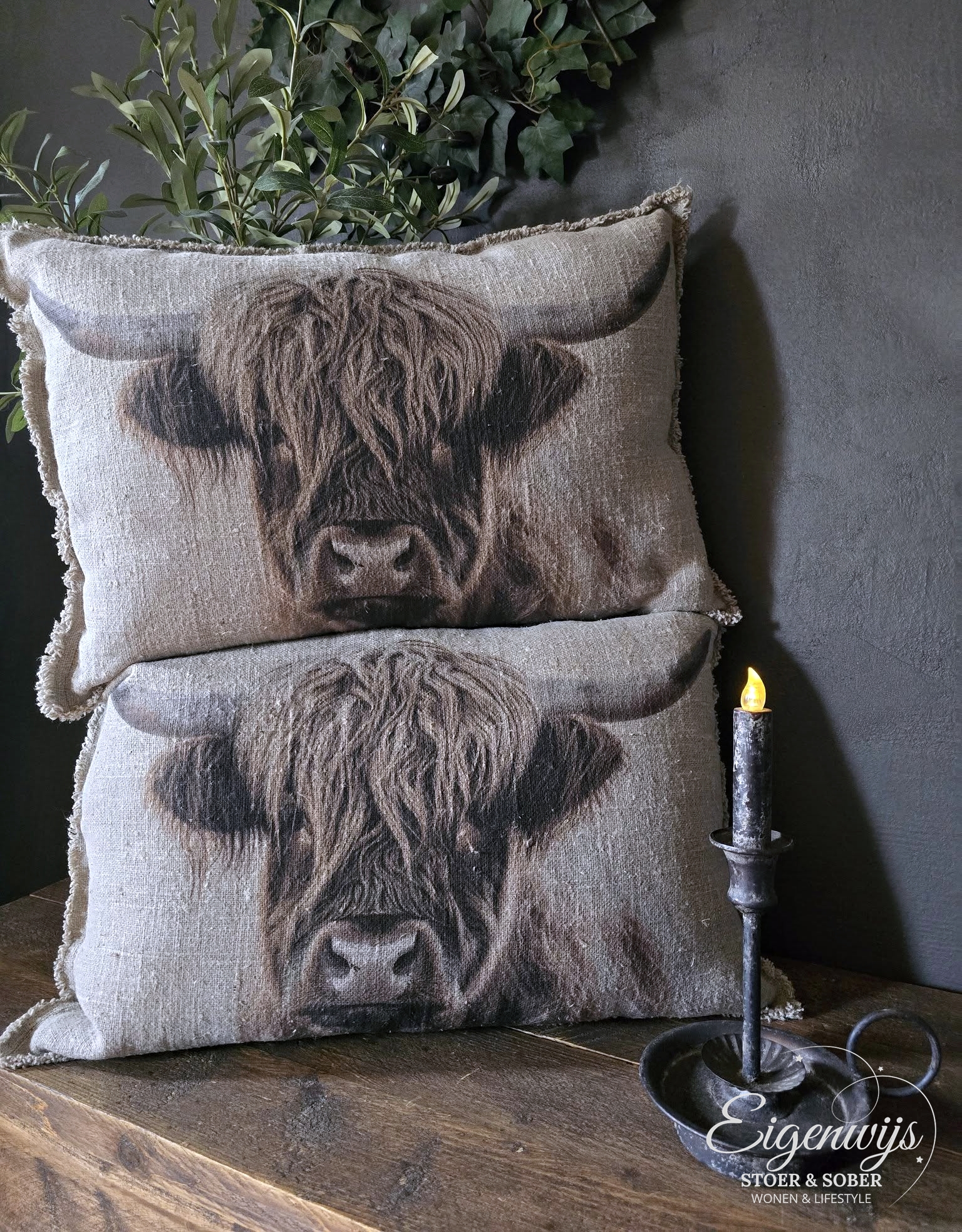 Shabby Kussen Hooglander | 40 x 60 cm
