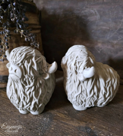 Set van 2 Schotse Hooglanders | Taupe