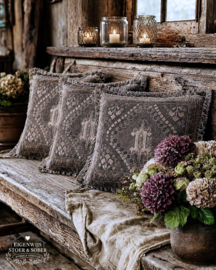 Kelim Stijl Shabby Kussen | Oud Bruin