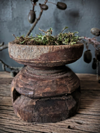 Authentieke Oude Houten Kandelaar | #1