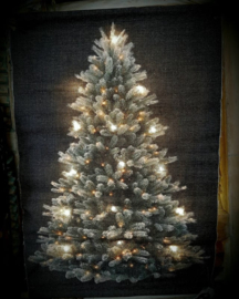 Wanddoek XMAS TREE DARK LED | Maat S