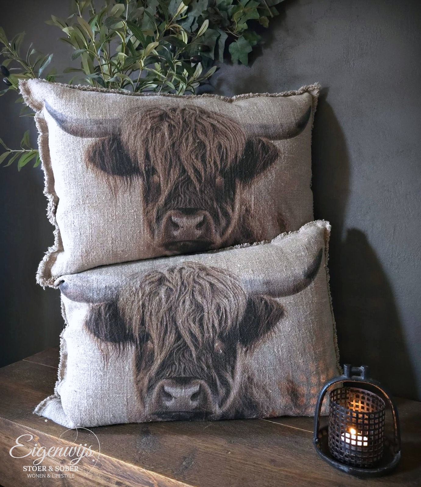 Shabby Kussen Hooglander | 40 x 60 cm