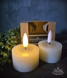 LED Waxinelichten Melting Ivoor | Set van 2