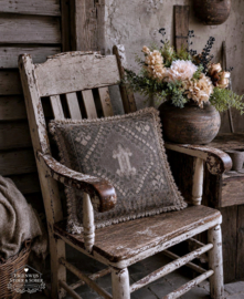 Kelim Stijl Shabby Kussen | Oud Bruin