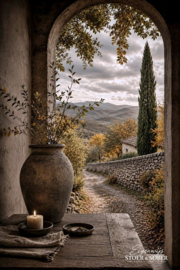 Tuinposter Toscaanse Poort | Herfst
