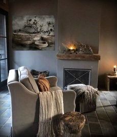 Decobord Lichte Potten met Takken | 60x80 cm