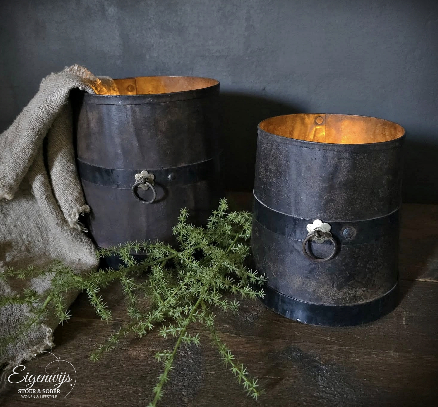 Set Metalen (Roest) Emmertjes