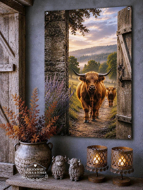 Tuinposter Hooglanders | De Oude Poort
