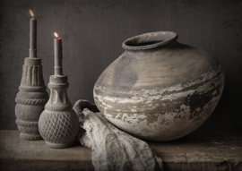 Spatscherm | Oude Pot met Kandelaren