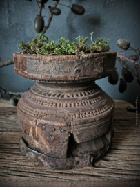 Authentieke Oude Houten Kandelaar | #2