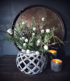 Gemengd Bosje Mimosa Wit | 42 cm