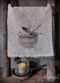 Gekleurde Shabby Doek | Schalen met Tak 30x45 cm