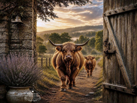 Spatscherm Hooglanders | Oude Poort