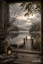 Tuinposter Herfst aan het Water