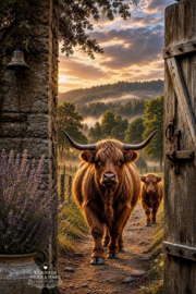 Tuinposter Hooglanders | De Oude Poort