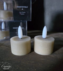 Led Waxinelichtjes 2 st | Taupe