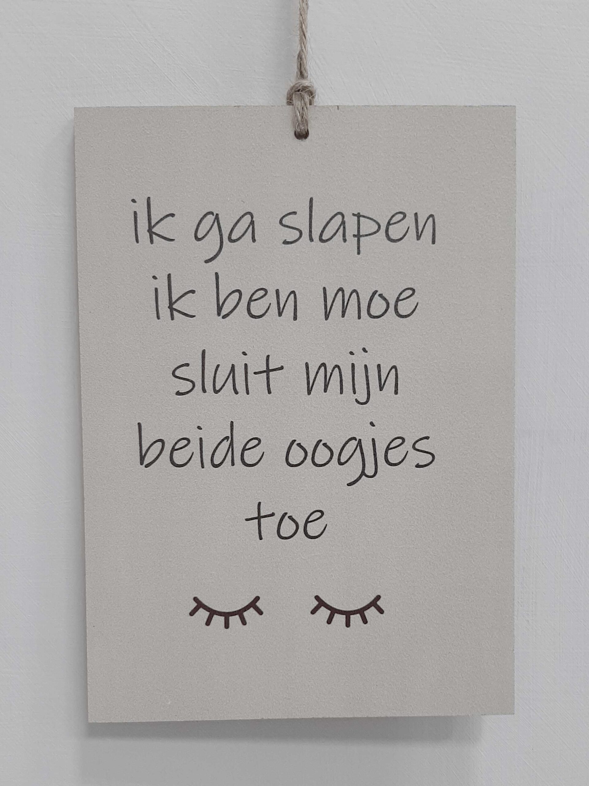 Baby Deco Bordje | Ik ga Slapen
