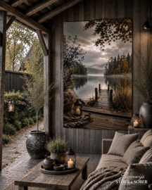 Tuinposter Herfst aan het Water