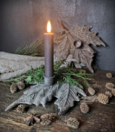 Led dinerkaars Taupe 15cm | Vintage & More