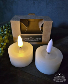LED Waxinelichten Melting Ivoor | Set van 2