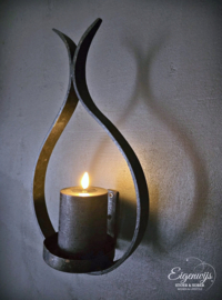 Wand Kandelaar Vlam | Metaal