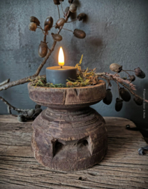 Authentieke Oude Houten Kandelaar | #1
