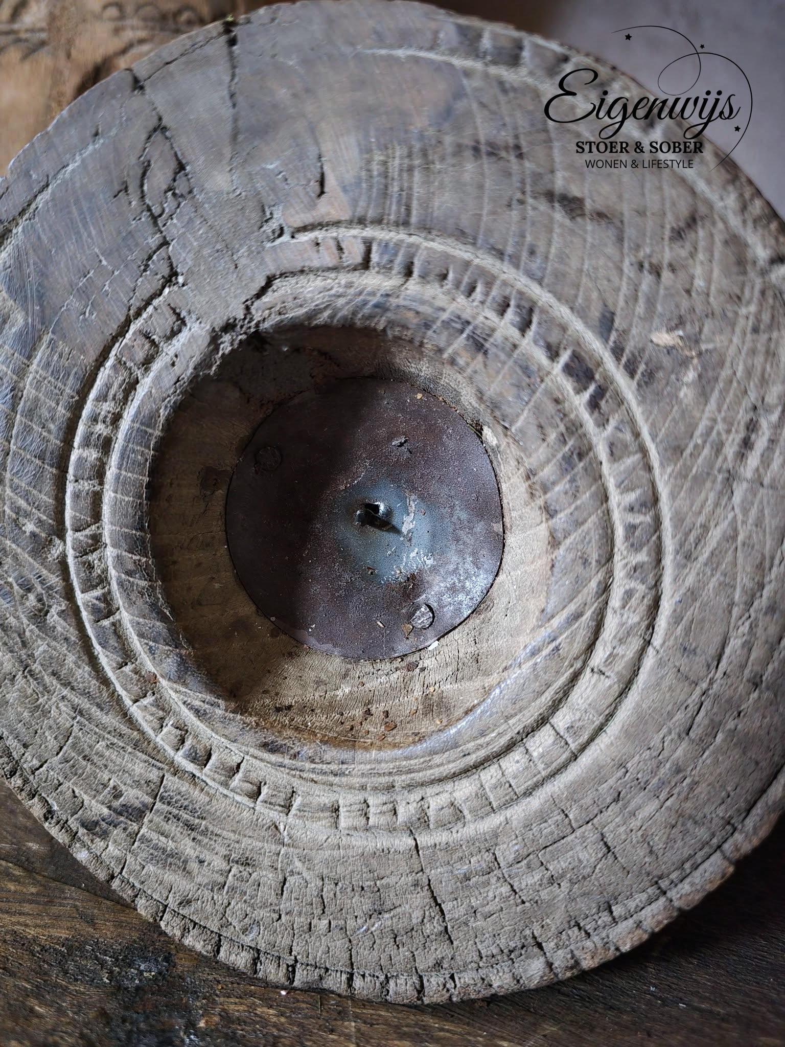 Houten Graan Kandelaar
