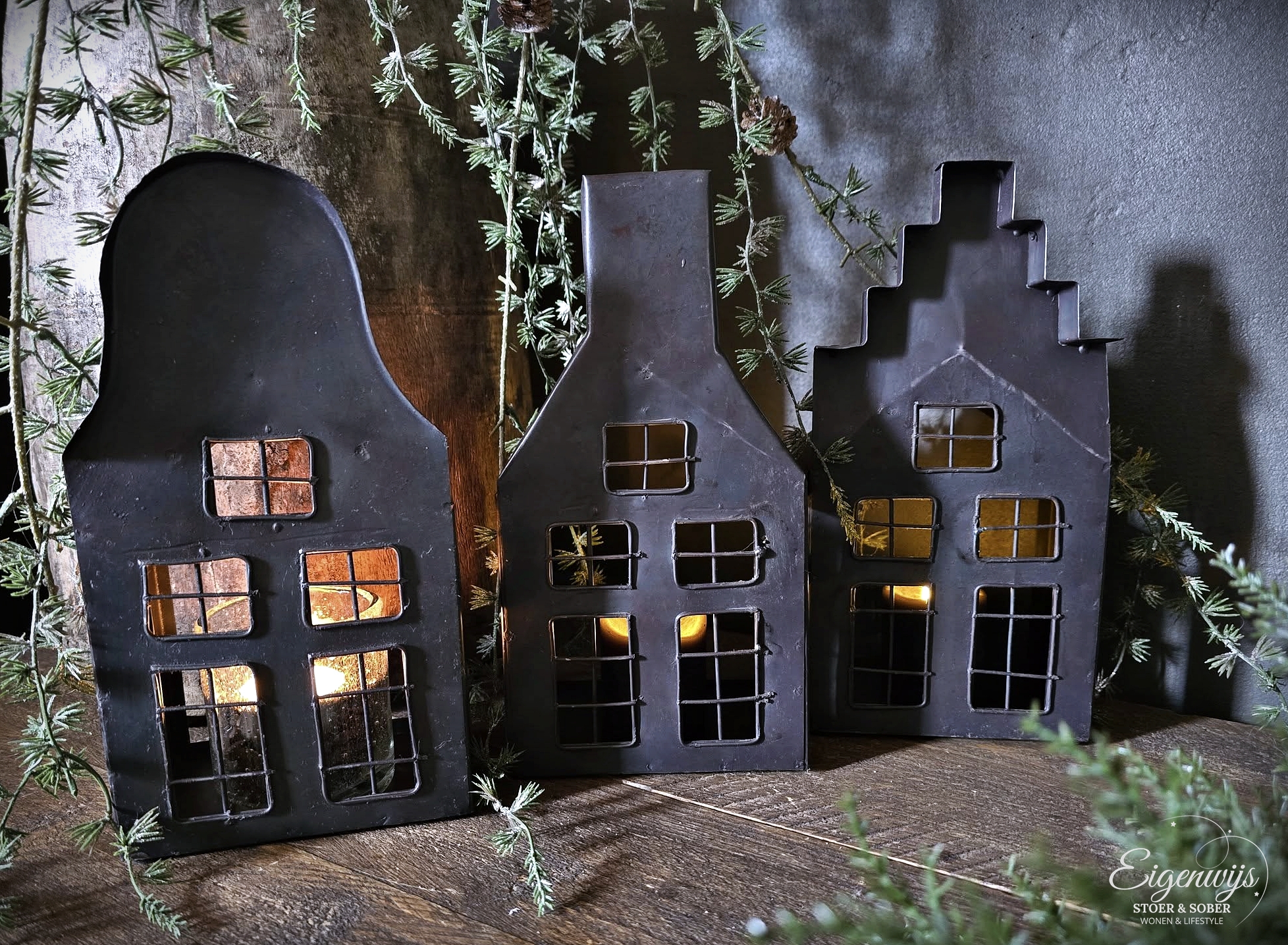Set Metalen Huisjes
