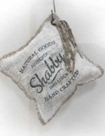 Mini Shabby Kalk Sierkussentje | Tekst