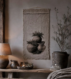 Wanddoek De 3 Potten | 45x95 cm