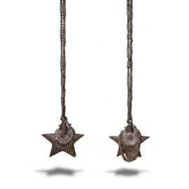 Metalen Ster met Sieraad | set van 2