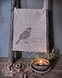 Gekleurde Shabby Doek | Mus 30x45cm