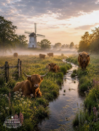 Tuinposter Hooglander Landschap