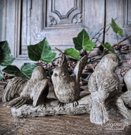 Vogels op Stok | Polyresin
