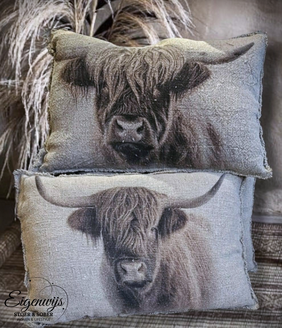 Shabby Kussen Hooglander | 40 x 60 cm