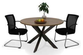 Ronde tafel met stervoet 120 cm.