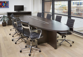 Manager vergadertafel ellips groot 420x138 cm.