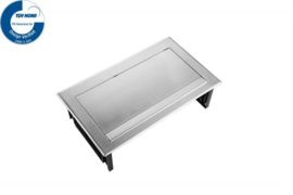 Power Desk In - 2x 230V + 2x USB Charger + 1x Keystone - Inox RVS