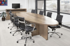 Manager vergadertafel ellips groot 420x138 cm.