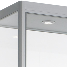 Vitrine met onderkast 200x100x40 cm.