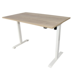 Elektrisch verstelbaar zit-sta frame/bureau wit