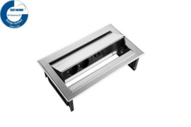 Power Desk In - 2x 230V + 2x USB Charger + 1x Keystone - Inox RVS