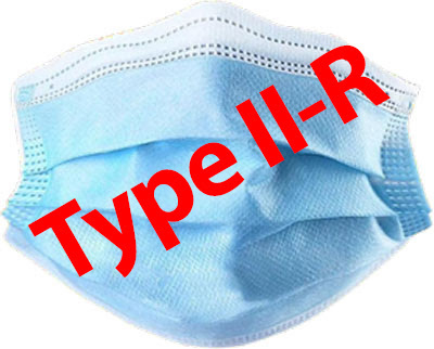 Type II-R Chirurgische mondkapjes, 3-laags (doos á 50 stuks)