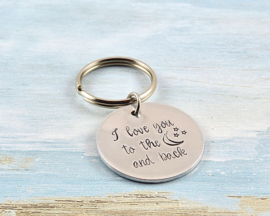 Sleutelhanger "I Love you to the moon and back"